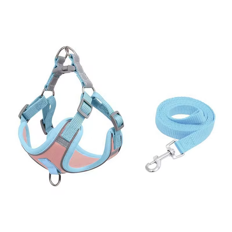 Adjustable No Pull Durable Reflective Soft Dog Harnesses And Puppy Harness With Leashes Set