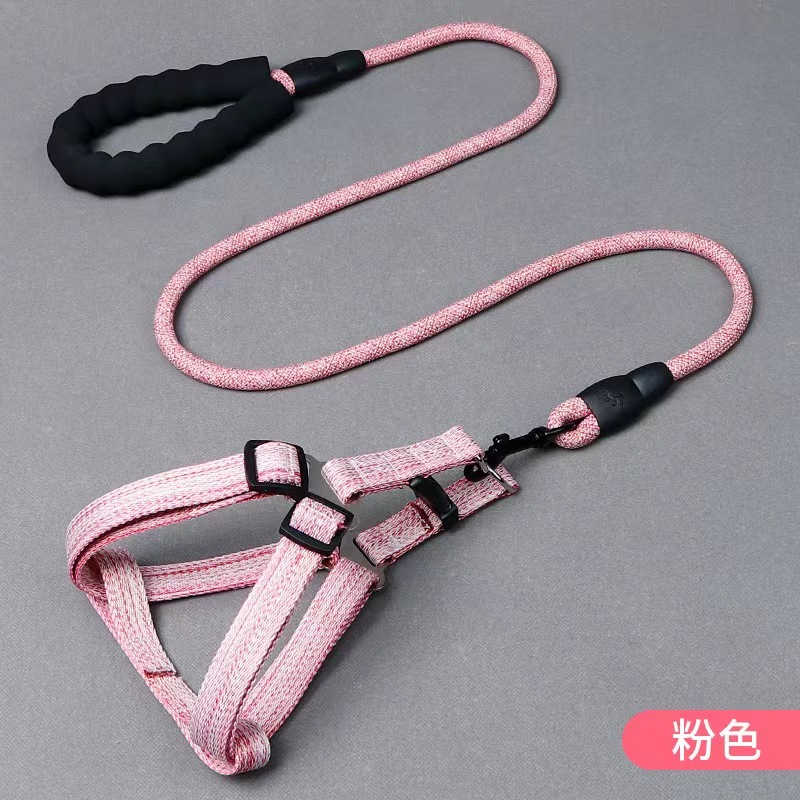 Pet Chest Strap Set Close Fitting Wear-Resistant Adjustable Pet Harnesses Traction Rope Set