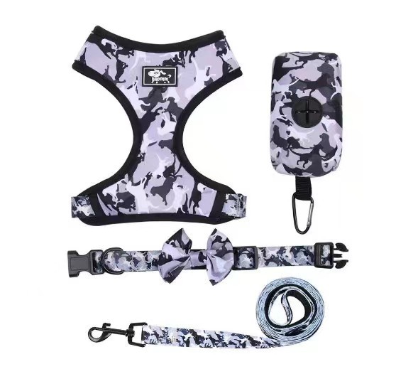Fashion Pet Dog Harness Vest Sets  Luxury Dog Collar And Leash Set