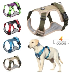 Big Dog Harness Pet Reflective Breathable Mesh Padded No Pull dog Harness for large dogs