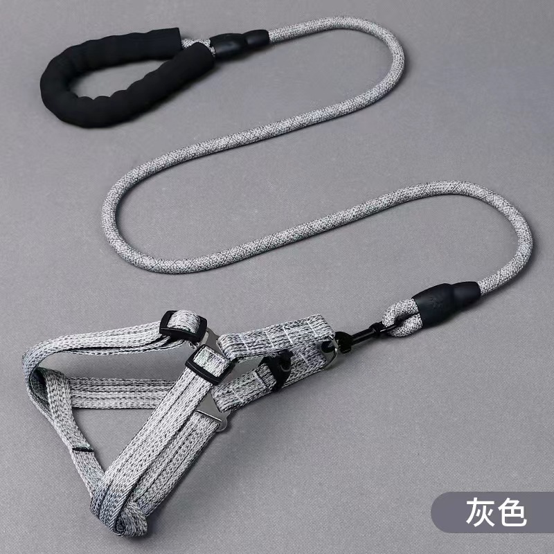 Pet Chest Strap Set Close Fitting Wear-Resistant Adjustable Pet Harnesses Traction Rope Set