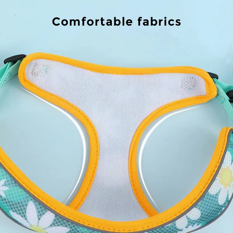 Pet Dog Harness And Leash Set Comfort Breathable Pet Harness Printed Dog Harness for Small Medium Dogs Pet Supplies