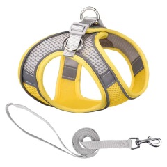 Small Dog Cat Reflective Puppy Harness Step-in Dog Vest Harness and Leash Set