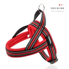 Soft Vest  Neck Chest Adjustable Reflective Light weight Harness Anti-Twist Pet Lead Combo Dog Collar Leash And Harness Set