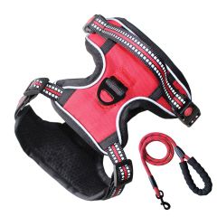 Dog Vest Harness Luxury Outdoor Nylon Adjustable Escape Proof Reflective Breathable Designer Dog Harness