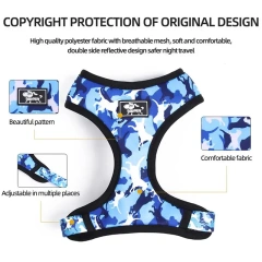 Designers Custom Step In No Pull Sublimation Fashion Pet Dog Harness Vest Sets Arnes De Perro Luxury Dog Collar And Leash Set