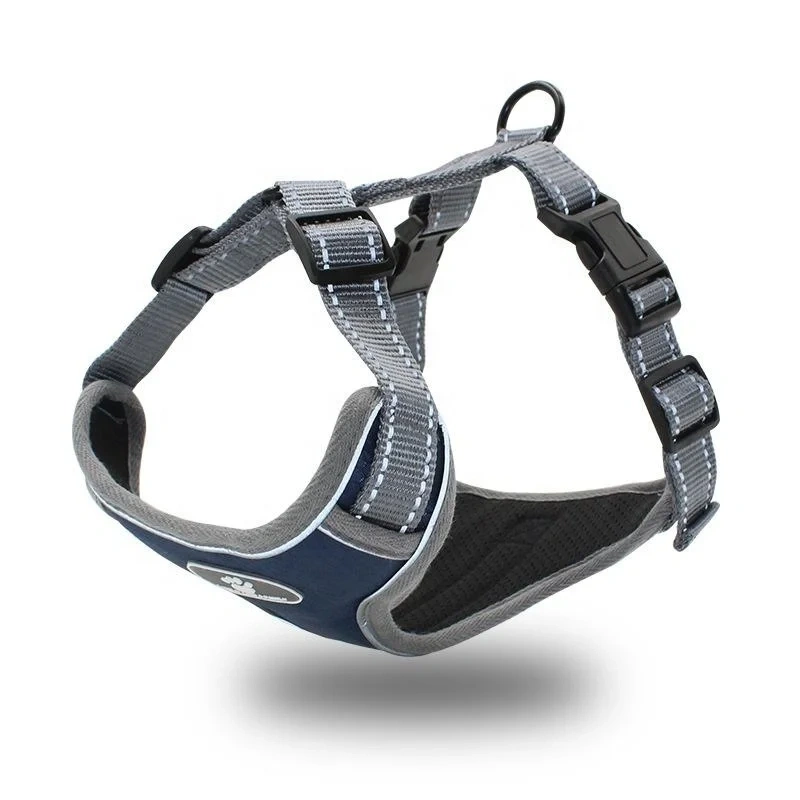 Custom Adjustable pet Harness For Dogs Reflective Puppy Cat Harness Vest With Walking Harness