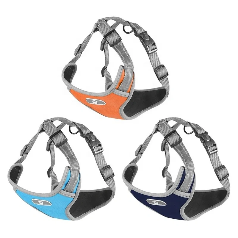Custom Adjustable pet Harness For Dogs Reflective Puppy Cat Harness Vest With Walking Harness
