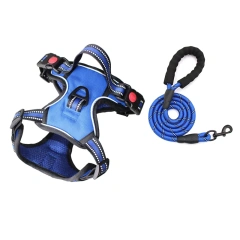 Custom Logo Dog Vest Harness Luxury Outdoor Nylon Adjustable Escape Proof Reflective Breathable Designer Dog Harness