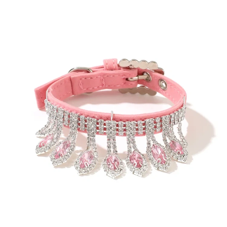 Kingtale Colorful Diamond Pendant Cat Collar Jewelry for Small and medium dog