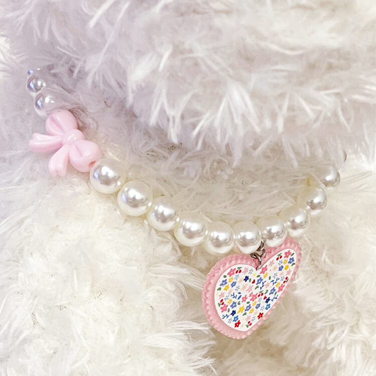 Love bow collar accessories for small and medium-sized dogs
