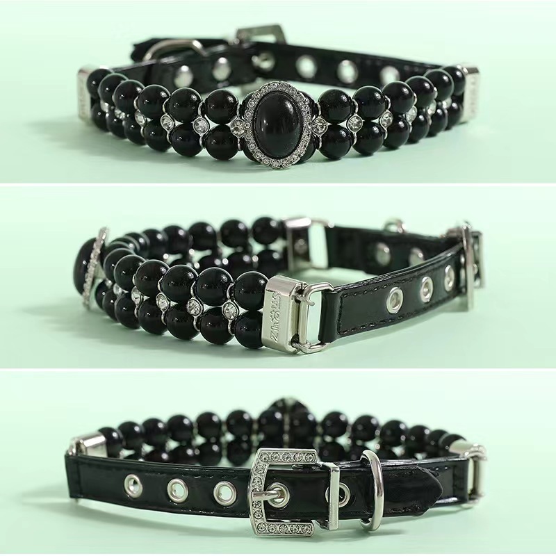Large pearl diamond collar pet accessories, suitable for cats, small and medium dog suit