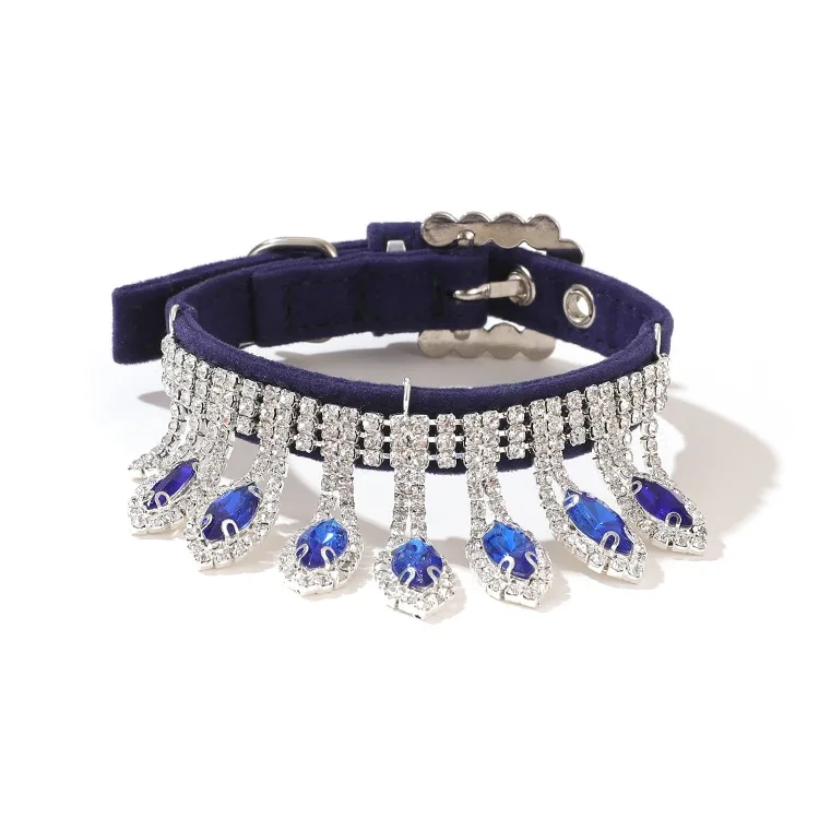 Kingtale Colorful Diamond Pendant Cat Collar Jewelry for Small and medium dog