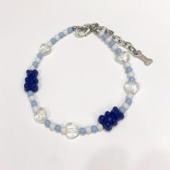 Bear Heart Beaded Collar Pet Accessories for Cats, Small and Medium Dogs