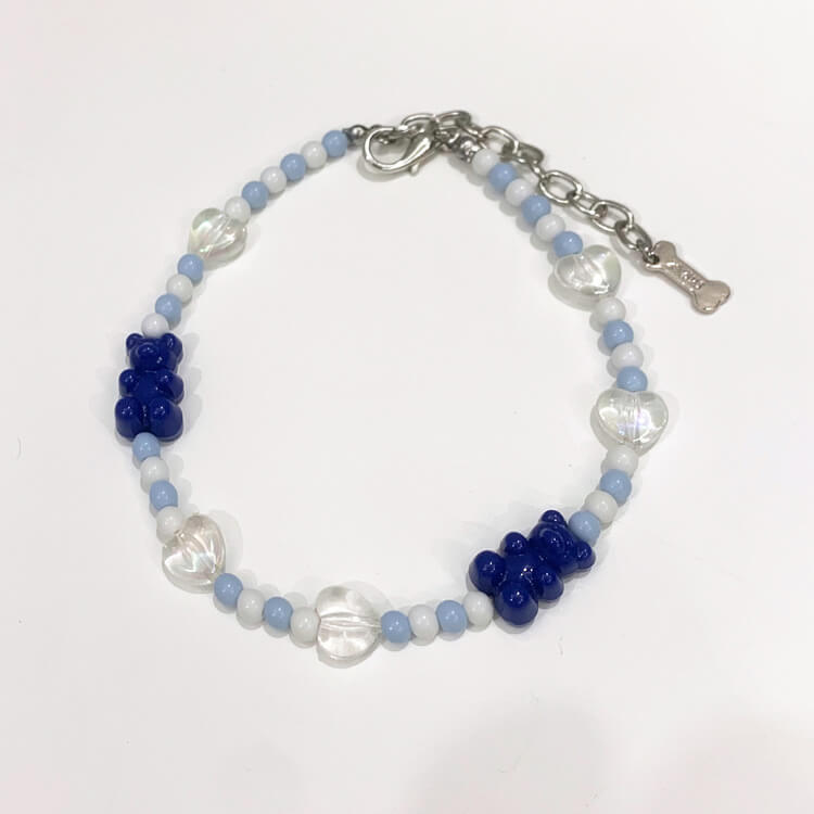 Bear Heart Beaded Collar Pet Accessories for Cats, Small and Medium Dogs