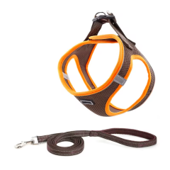New Design Adjustable Pet Accessories Soft Breathable Reflective Dog Harness and Leash Collar Set