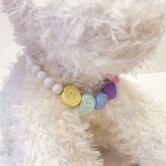 Smiling face beaded collar jewelry for cats, small and medium-sized dogs
