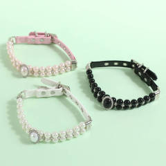 Large pearl diamond collar pet accessories, suitable for cats, small and medium dog suit