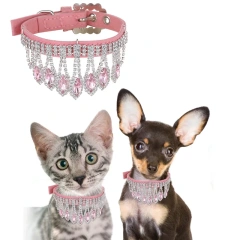 Kingtale Colorful Diamond Pendant Cat Collar Jewelry for Small and medium dog