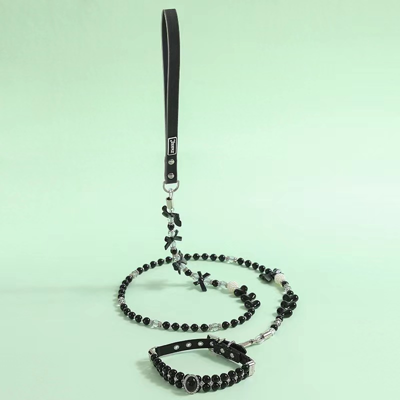 Large pearl diamond collar pet accessories, suitable for cats, small and medium dog suit