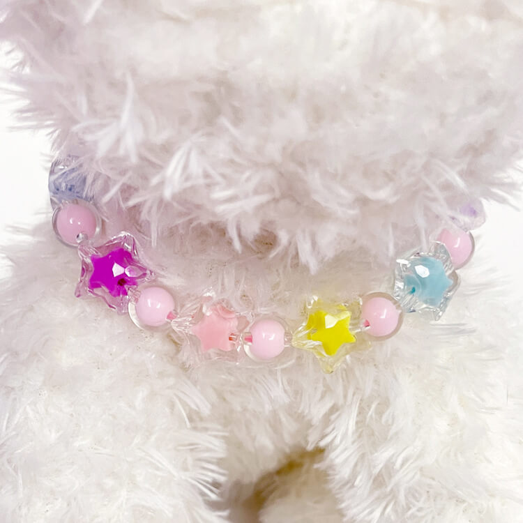 Star Beaded Collar Pet Accessories for Cats, Small and Medium Dogs