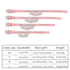 Kingtale Colorful Diamond Pendant Cat Collar Jewelry for Small and medium dog