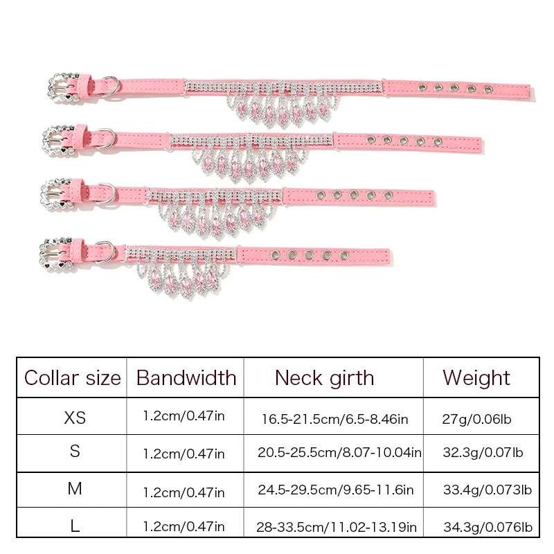 Kingtale Colorful Diamond Pendant Cat Collar Jewelry for Small and medium dog