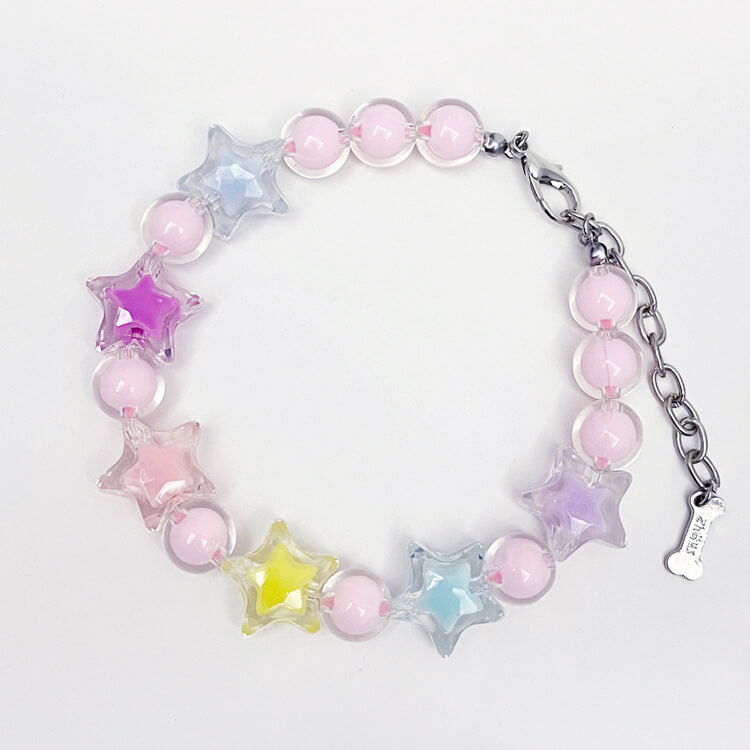 Star Beaded Collar Pet Accessories for Cats, Small and Medium Dogs