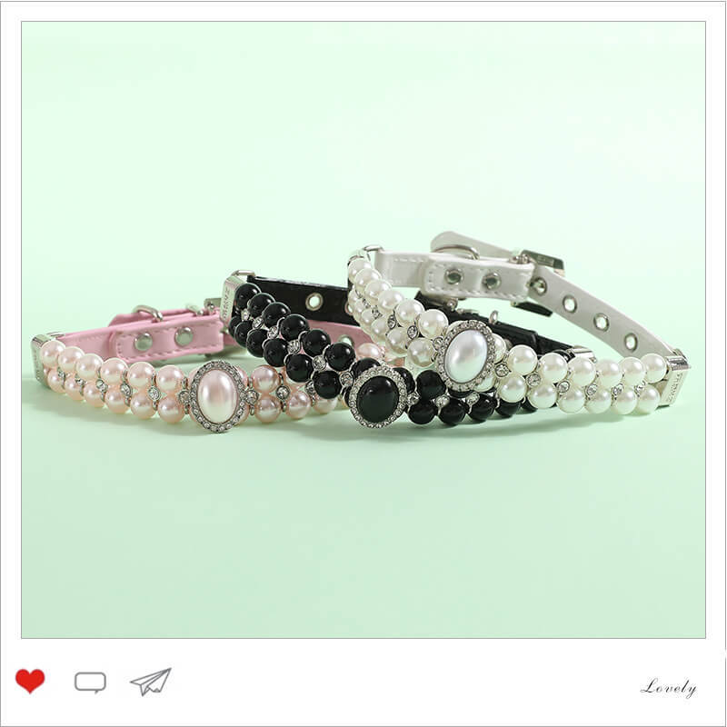 Large pearl diamond collar pet accessories, suitable for cats, small and medium dog suit