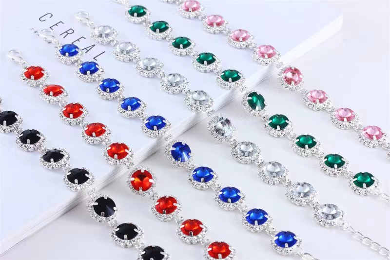 Single row diamond cat and dog accessories pet collar love pendant