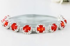 Single row diamond cat and dog accessories pet collar love pendant