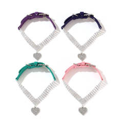 Pet supplies collar lead rope neck ring Pearl cat necklace Dog ring small and medium dog collar accessories