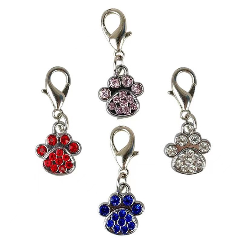 dog paw collar pendant