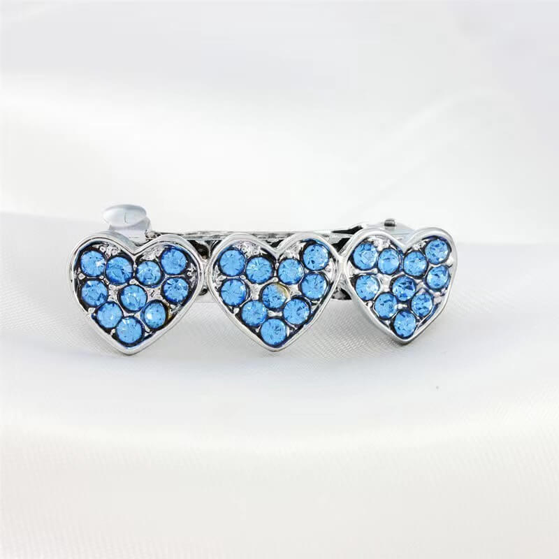 Rhinestone Heart Hairpin Pet Ornament