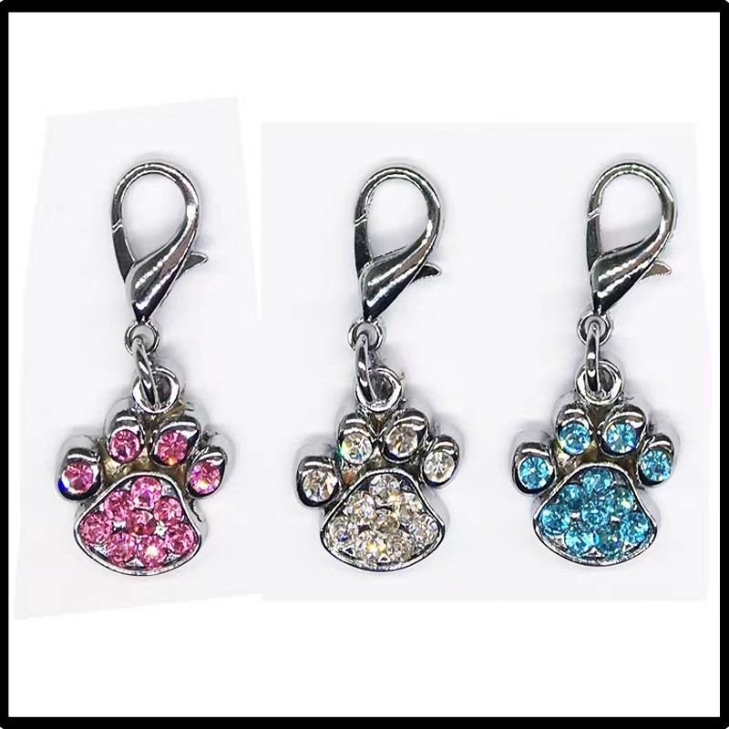dog paw collar pendant