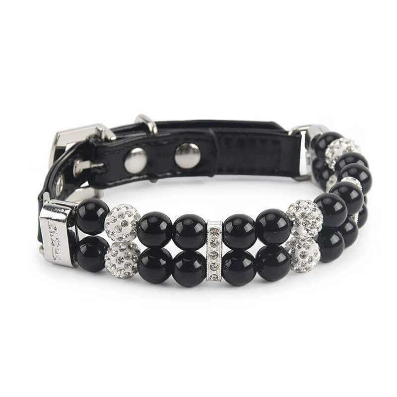 Pet Supplies Pearl Collar Leash Collar Collar Cat and Dog Necklace Small Dog Collar Leash Set