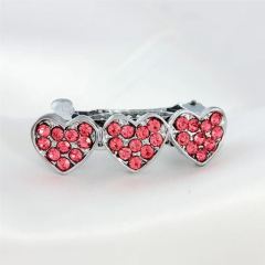 Rhinestone Heart Hairpin Pet Ornament