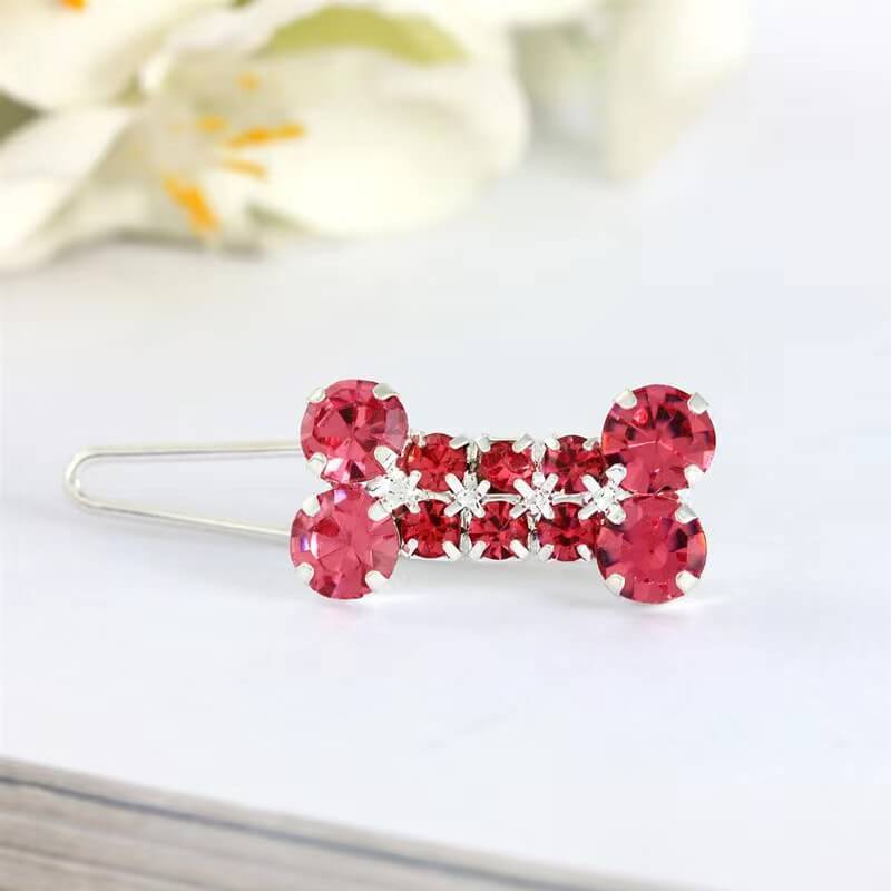 Rhinestone Bones Pet Hairpin