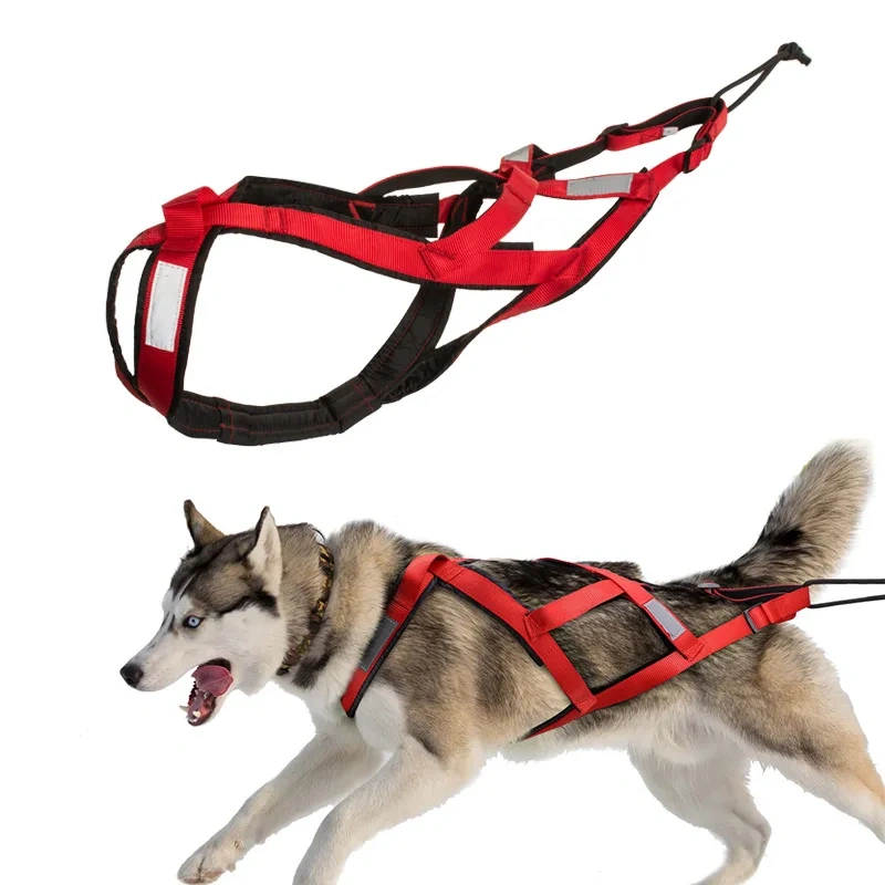 Dogs Husky Weight Sled Pulling Snow Ground Training X Back Adjustable Vest Harness For Exercise