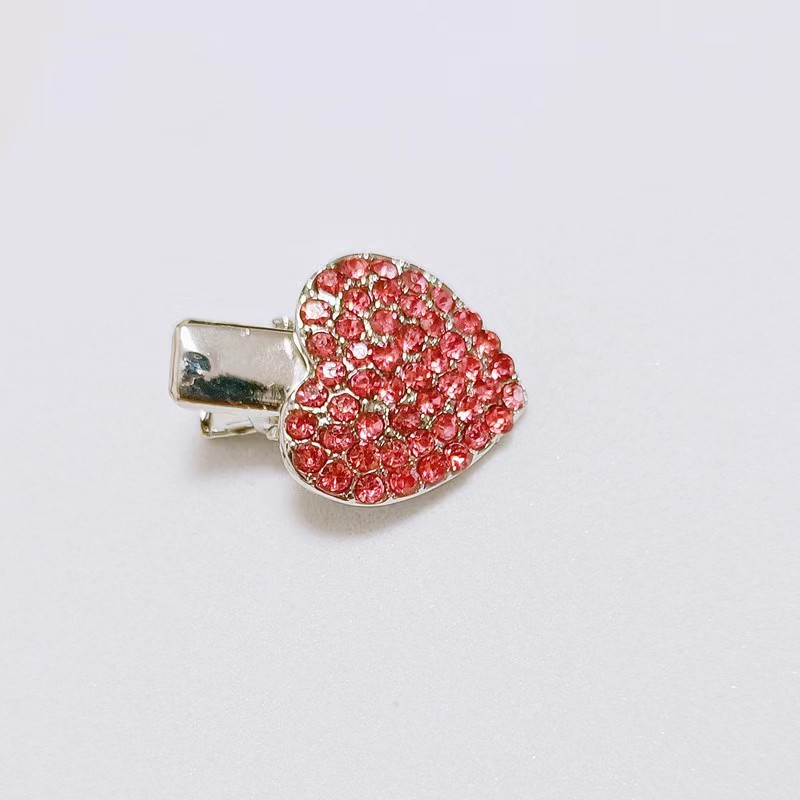 Rhinestone Alloy Pet Heart Hair Clip