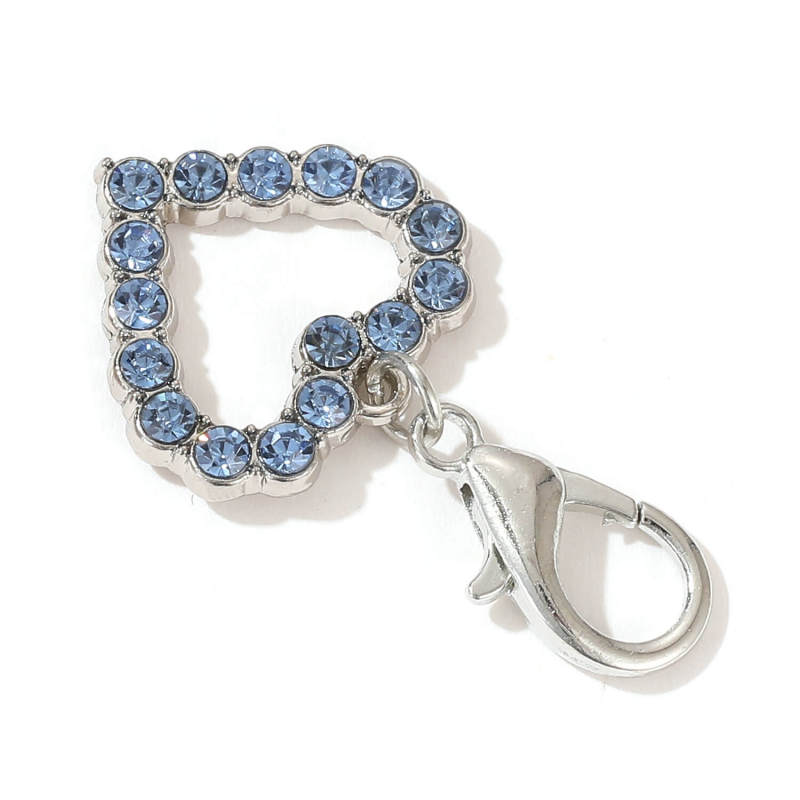 Rhinestone Heart Dog Collar Pendant