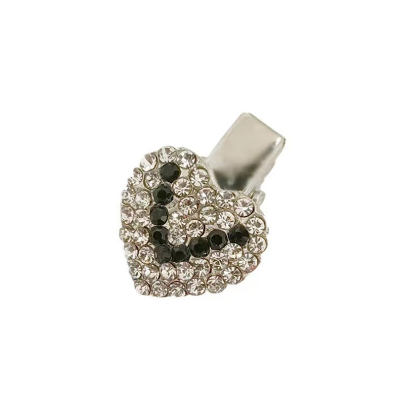 Rhinestone Alloy Pet Heart Hair Clip