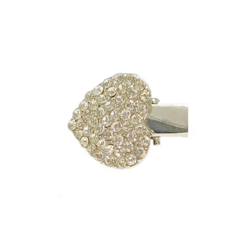 Rhinestone Alloy Pet Heart Hair Clip