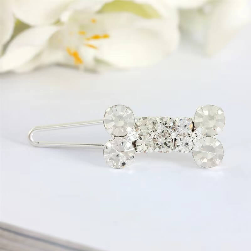 Rhinestone Bones Pet Hairpin