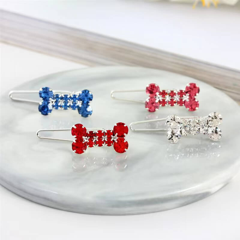 Rhinestone Bones Pet Hairpin