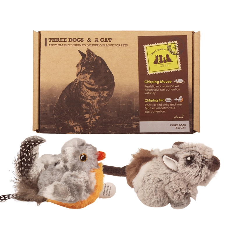 Gigwi Interactive Electronic Cat Toy, Automatic Chirping Bird Toy