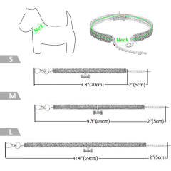 New rhinestone heart-shaped necklaces for pet dogs and cat crystal collars