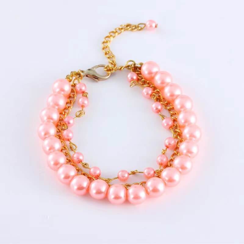 Pearl Pet Collar Bell Cat Dog Pet Jewelry