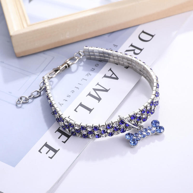 New rhinestone heart-shaped necklaces for pet dogs and cat crystal collars