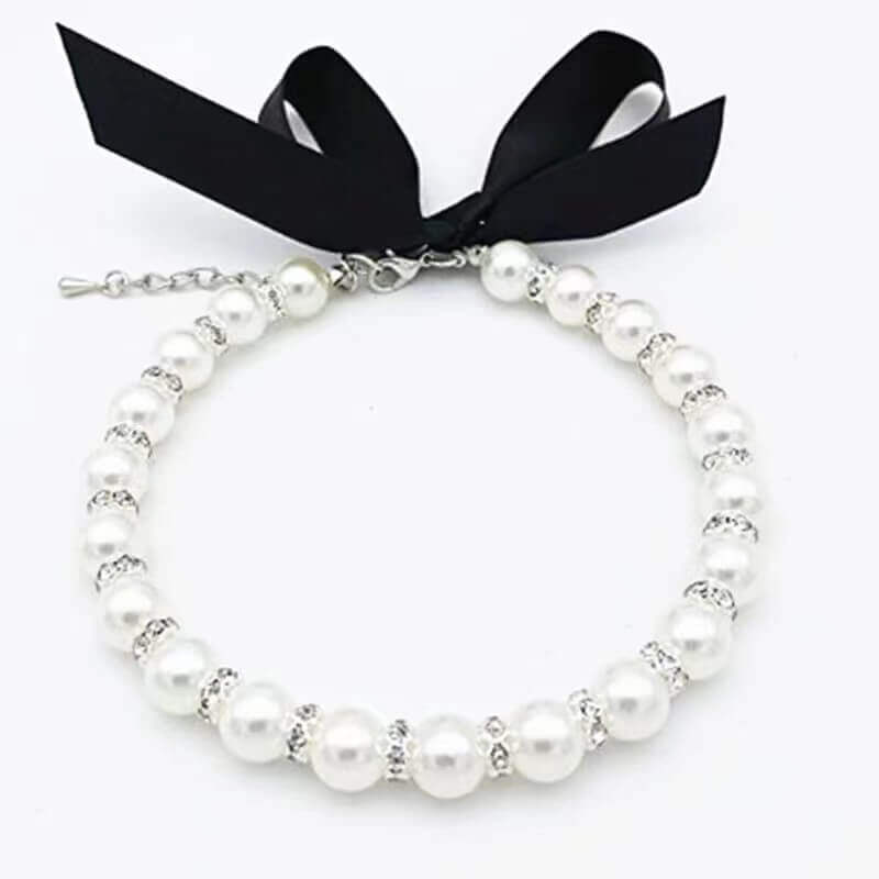pet pearl necklace cat and dog jewelry